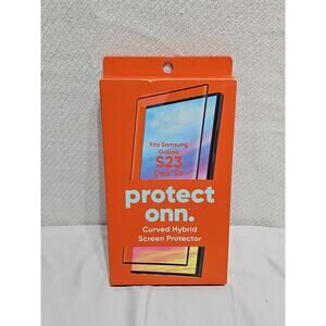 Onn. Curved Hybrid Screen Protector for Samsung Galaxy S23 Ultra 5G OPEN NEW